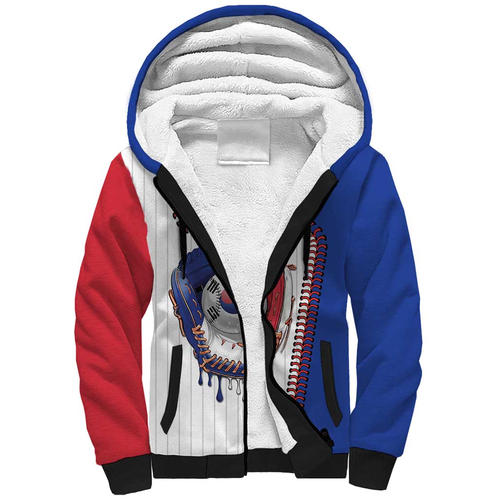 Custom Dripping Baseball South Korea Sherpa Hoodie