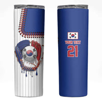 Custom Dripping Baseball South Korea Skinny Tumbler