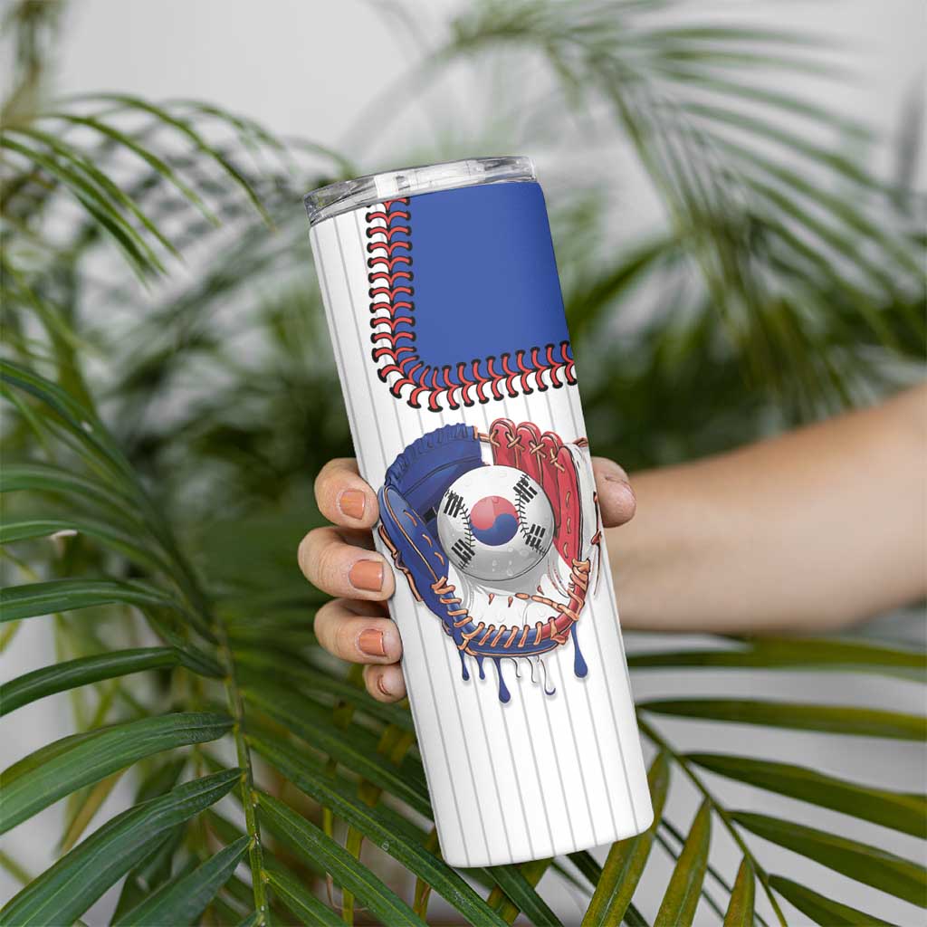 Custom Dripping Baseball South Korea Skinny Tumbler