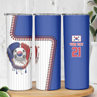 Custom Dripping Baseball South Korea Skinny Tumbler