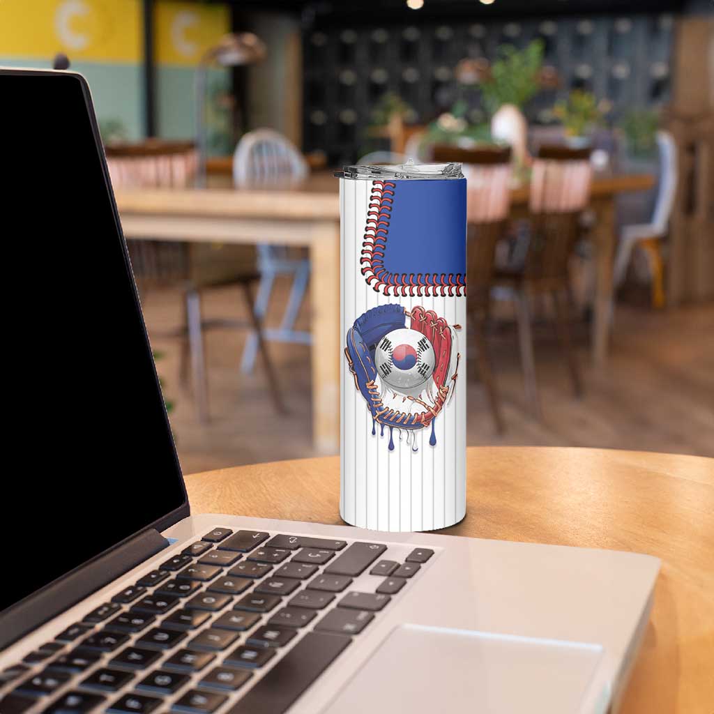 Custom Dripping Baseball South Korea Skinny Tumbler