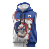 Custom Dripping Baseball South Korea Sleeveless Zip Hoodie