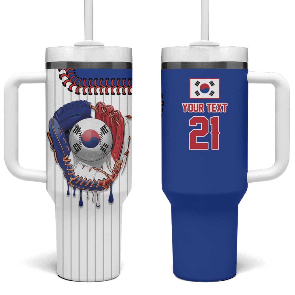 Custom Dripping Baseball South Korea Tumbler With Handle