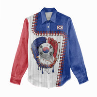 Custom Dripping Baseball South Korea Women Casual Shirt