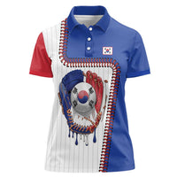Custom Dripping Baseball South Korea Women Polo Shirt