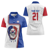 Custom Dripping Baseball South Korea Women Polo Shirt