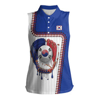 Custom Dripping Baseball South Korea Women Sleeveless Polo Shirt