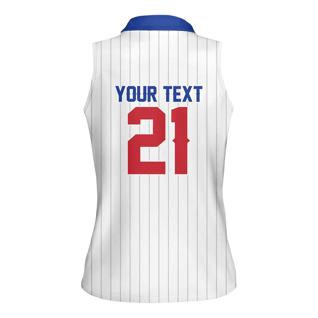 Custom Dripping Baseball South Korea Women Sleeveless Polo Shirt