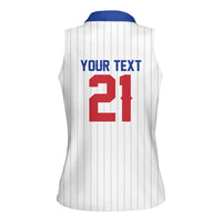 Custom Dripping Baseball South Korea Women Sleeveless Polo Shirt