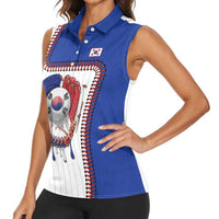 Custom Dripping Baseball South Korea Women Sleeveless Polo Shirt