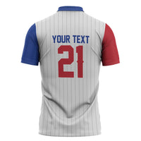Custom Dripping Baseball South Korea Zipper Polo Shirt
