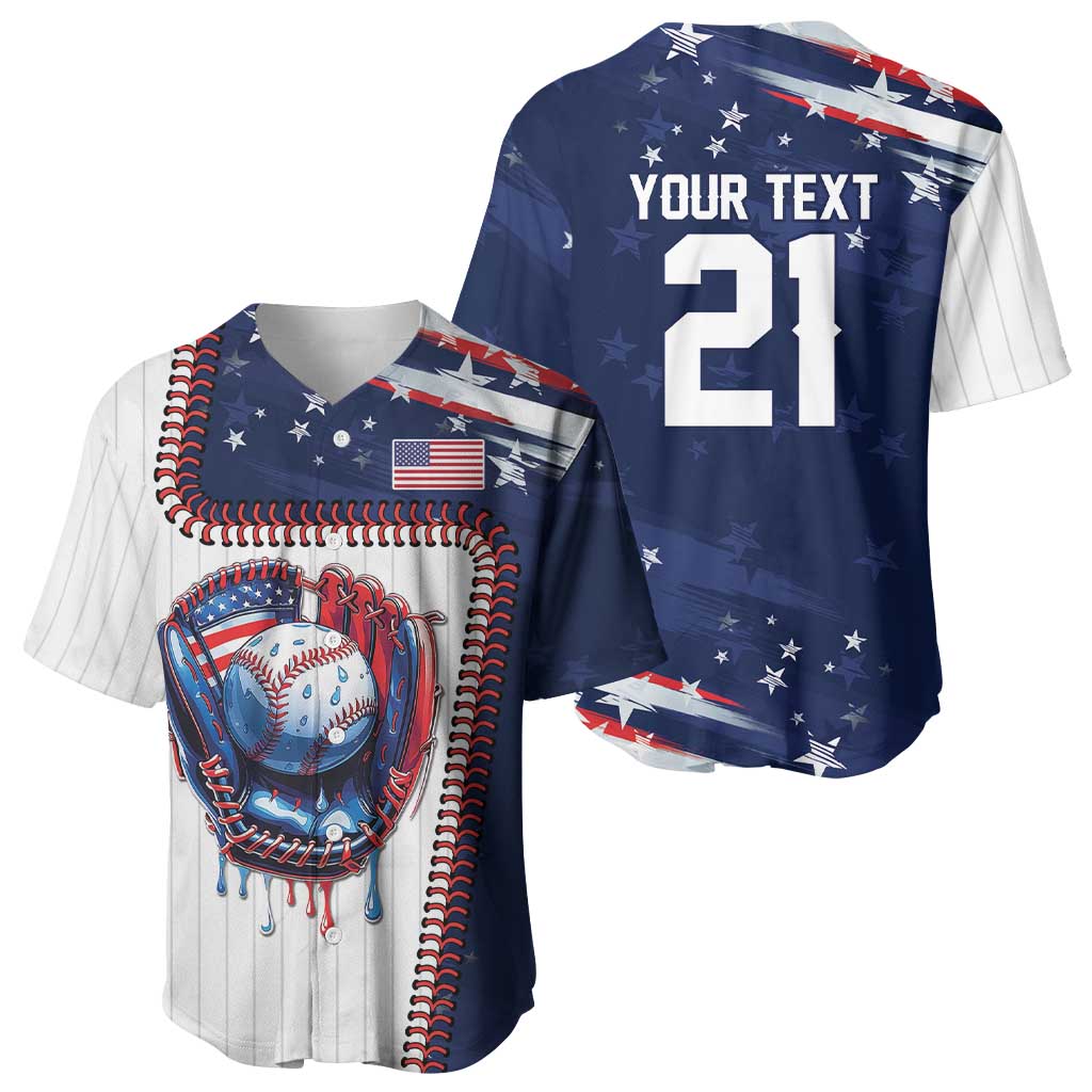 Custom Dripping Baseball United States Baseball Jersey