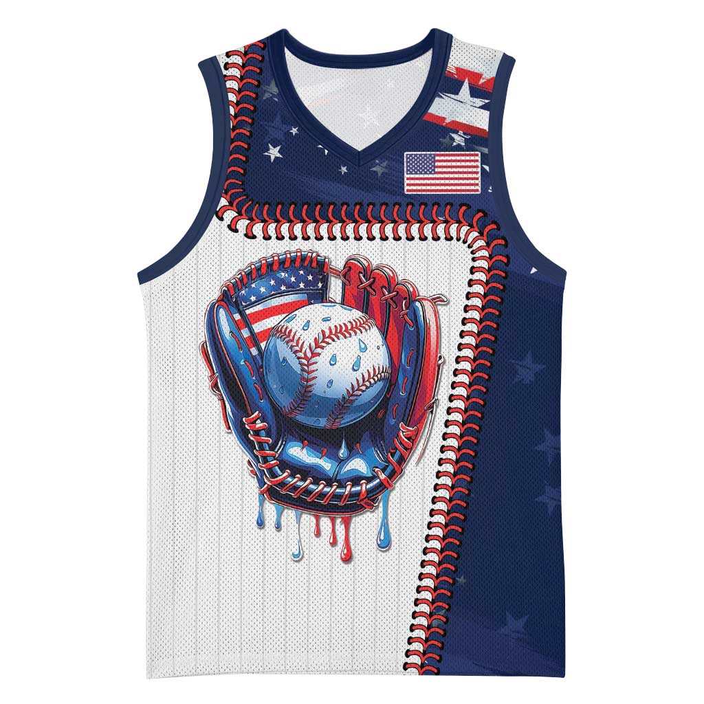 Custom Dripping Baseball United States Basketball Jersey