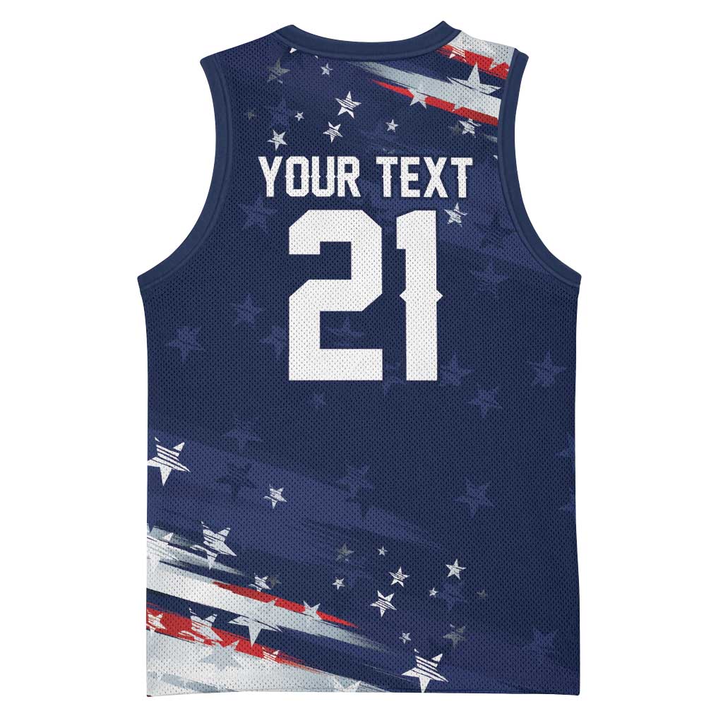 Custom Dripping Baseball United States Basketball Jersey