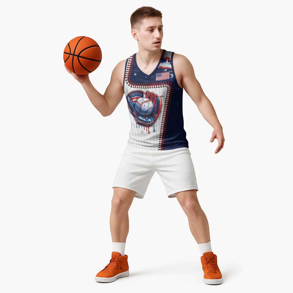 Custom Dripping Baseball United States Basketball Jersey