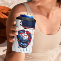 Custom Dripping Baseball United States 4 in 1 Can Cooler Tumbler