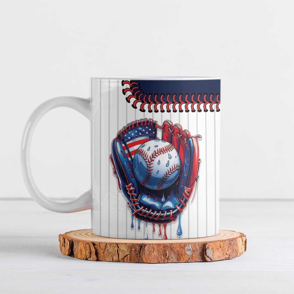 Custom Dripping Baseball United States Ceramic Mug