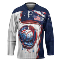Custom Dripping Baseball United States Hockey Jersey