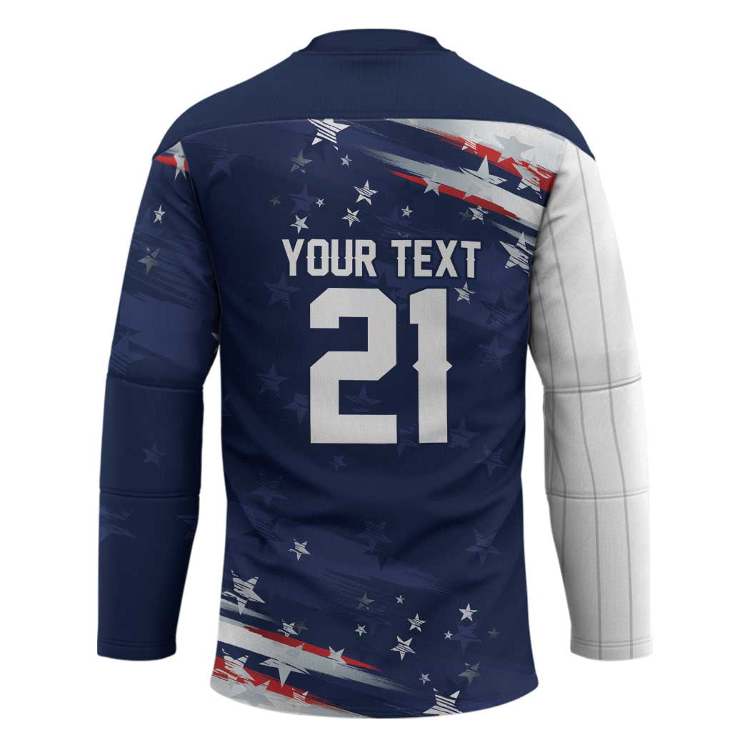 Custom Dripping Baseball United States Hockey Jersey
