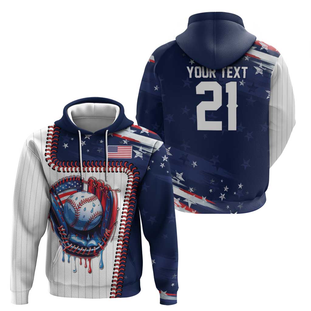 Custom Dripping Baseball United States Hoodie