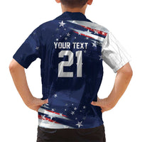 Custom Dripping Baseball United States Kid Hawaiian Shirt