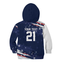 Custom Dripping Baseball United States Kid Hoodie