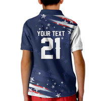Custom Dripping Baseball United States Kid Polo Shirt