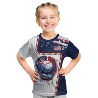 Custom Dripping Baseball United States Kid T Shirt