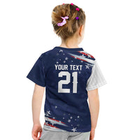 Custom Dripping Baseball United States Kid T Shirt