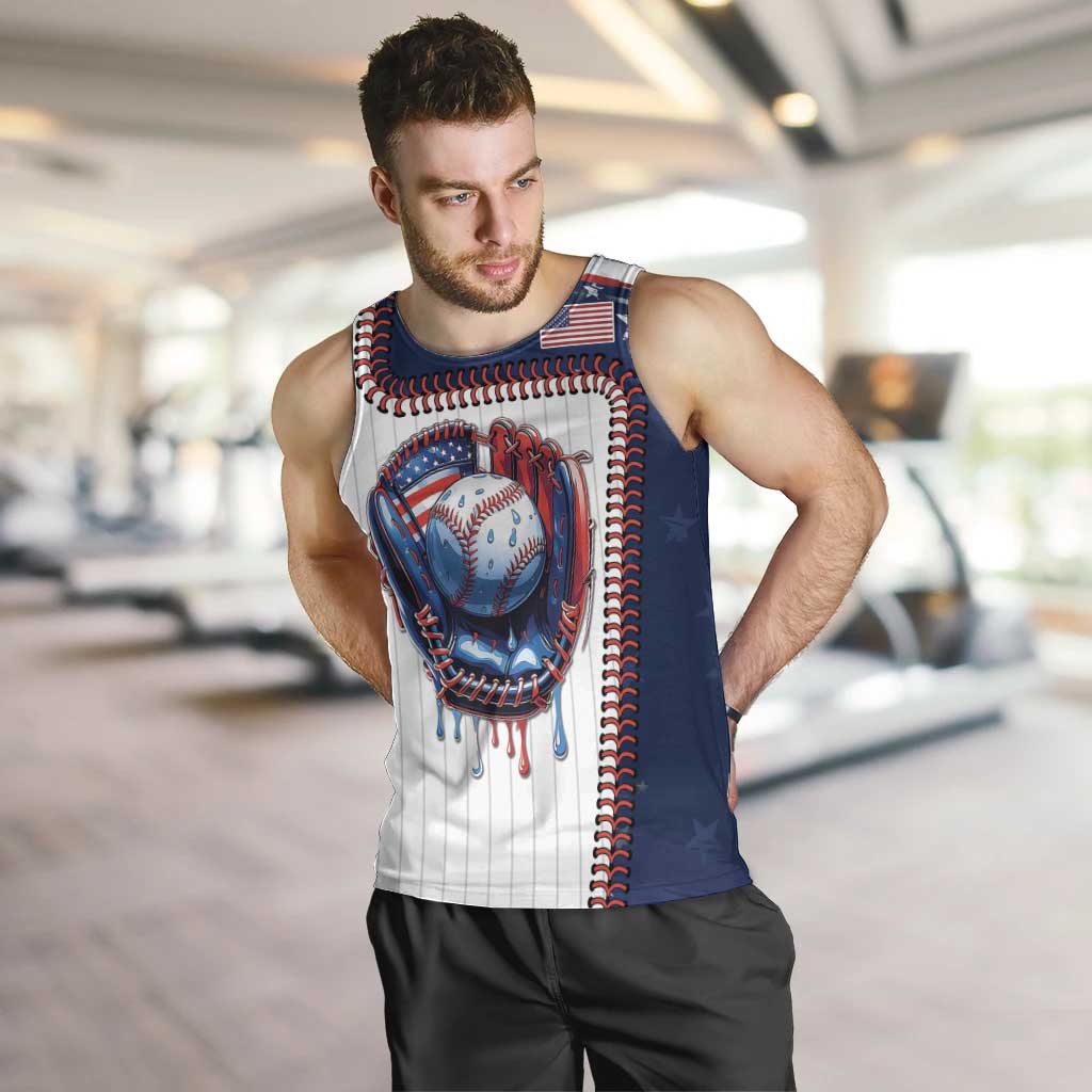 Custom Dripping Baseball United States Men Tank Top