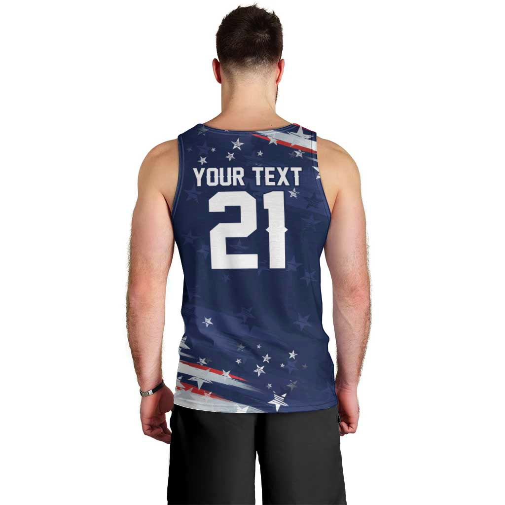 Custom Dripping Baseball United States Men Tank Top