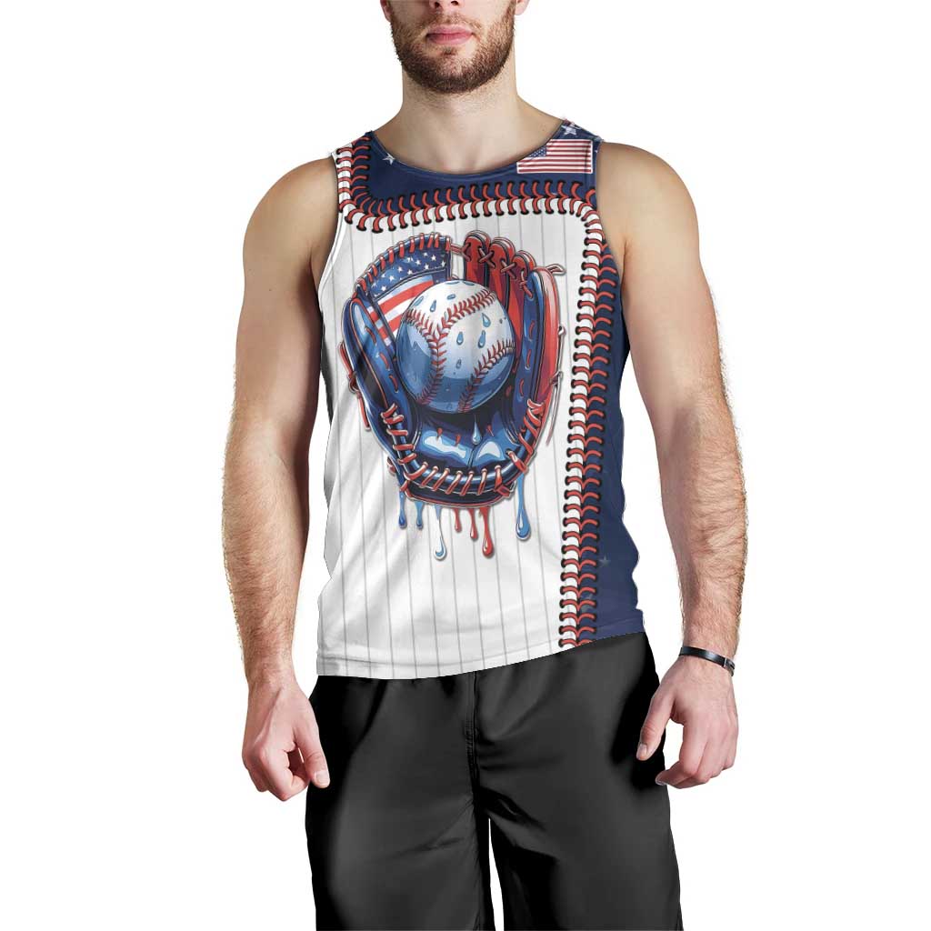 Custom Dripping Baseball United States Men Tank Top
