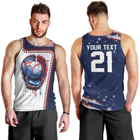 Custom Dripping Baseball United States Men Tank Top
