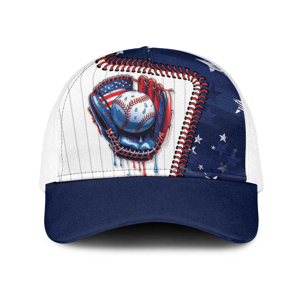 Dripping Baseball United States Mesh Trucker Cap