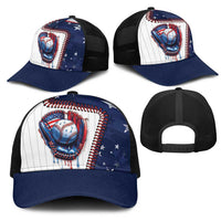 Dripping Baseball United States Mesh Trucker Cap