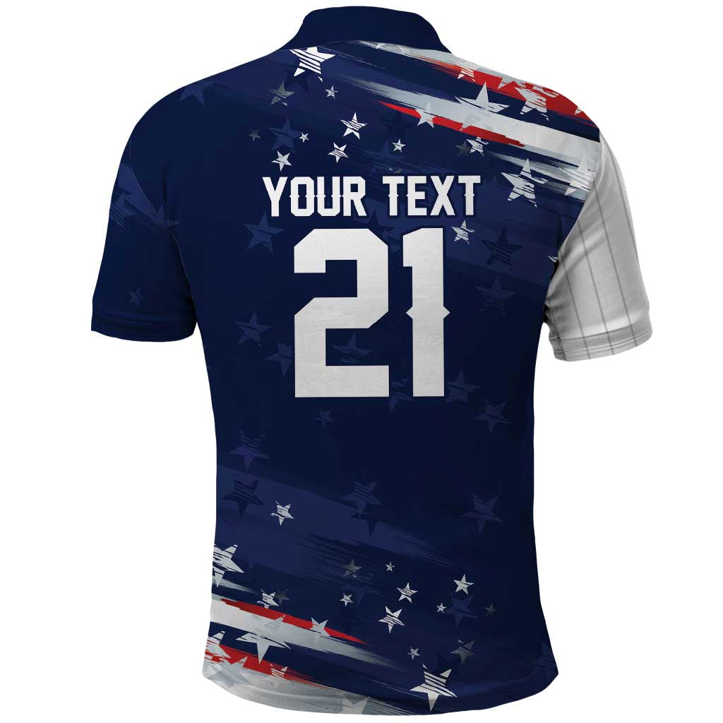 Custom Dripping Baseball United States Polo Shirt