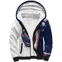 Custom Dripping Baseball United States Sherpa Hoodie