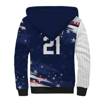 Custom Dripping Baseball United States Sherpa Hoodie