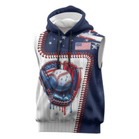 Custom Dripping Baseball United States Sleeveless Hoodie