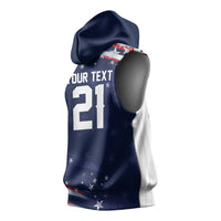 Custom Dripping Baseball United States Sleeveless Hoodie