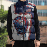 Custom Dripping Baseball United States Sleeveless Puffer Jacket