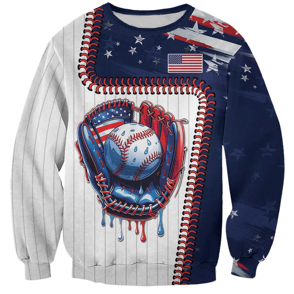 Custom Dripping Baseball United States Sweatshirt