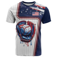 Custom Dripping Baseball United States T Shirt