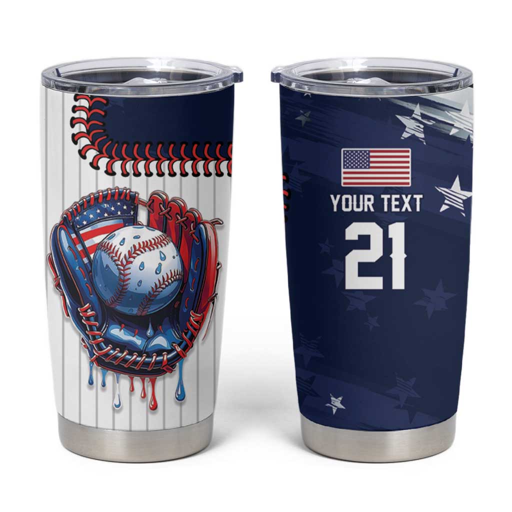 Custom Dripping Baseball United States Tumbler Cup