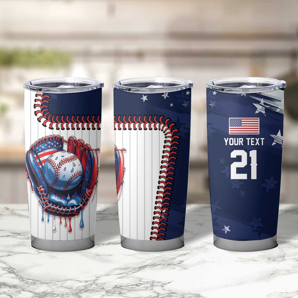 Custom Dripping Baseball United States Tumbler Cup