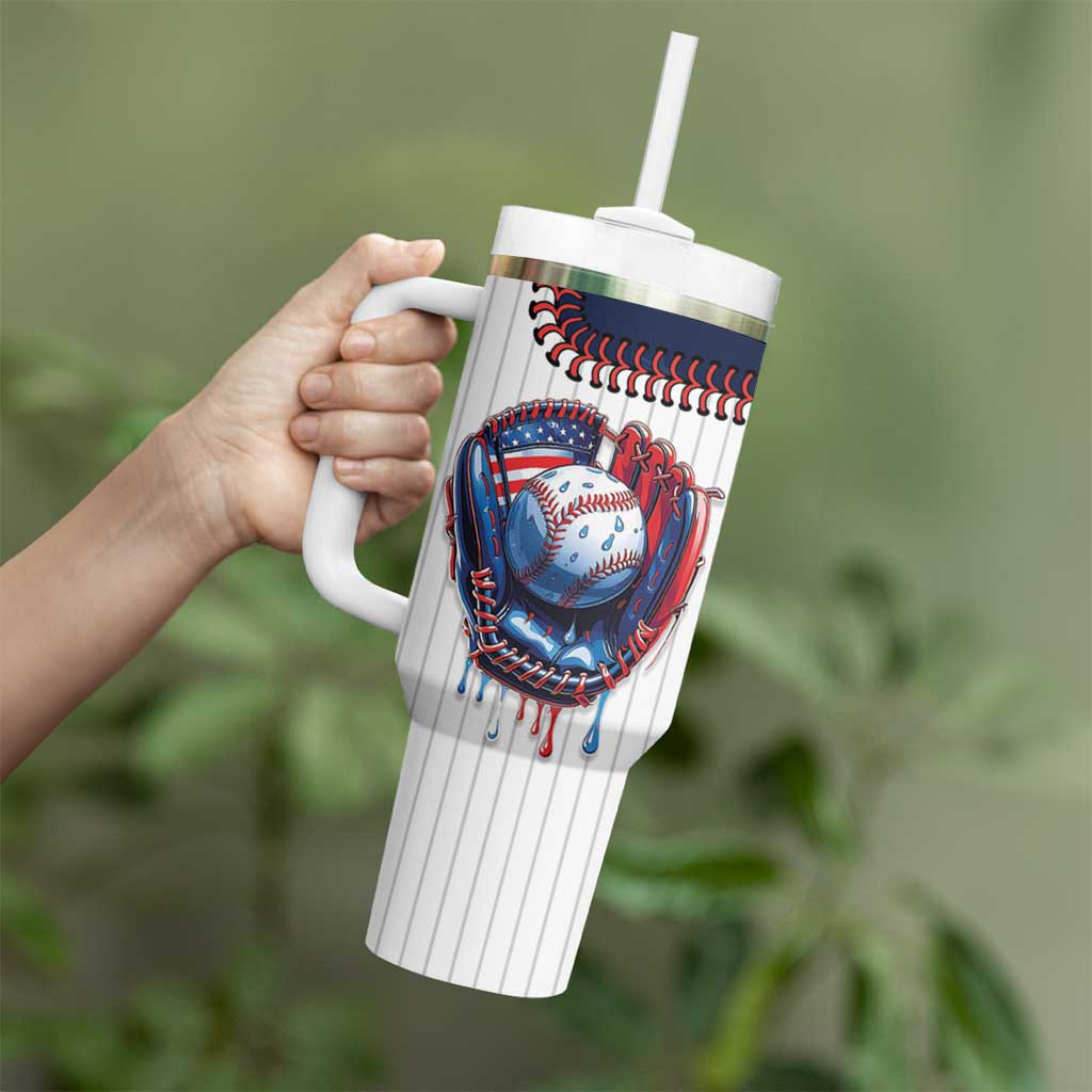 Custom Dripping Baseball United States Tumbler With Handle