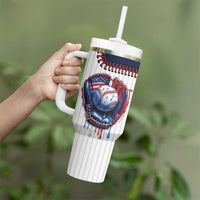 Custom Dripping Baseball United States Tumbler With Handle