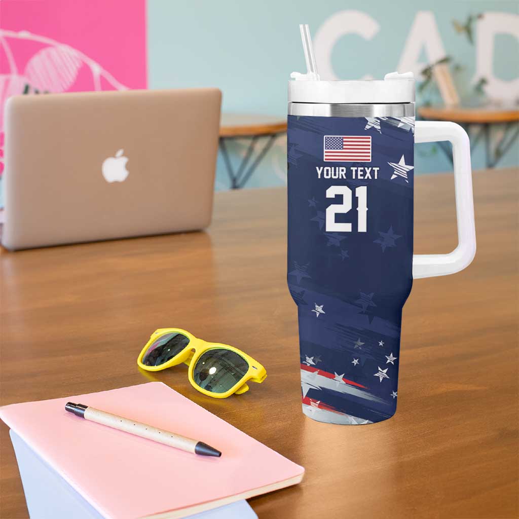 Custom Dripping Baseball United States Tumbler With Handle
