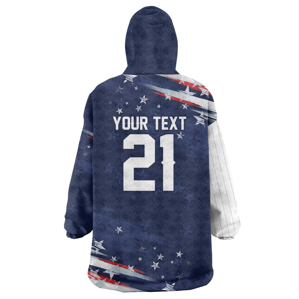 Custom Dripping Baseball United States Wearable Blanket Hoodie
