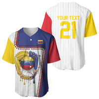 Custom Dripping Baseball Venezuela Baseball Jersey